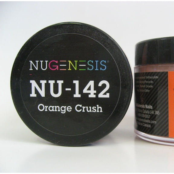 NUGENESIS Nail Color Dip Dipping Powder 1oz/jar - NU142 Orange Crush