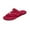 Red, variant on Women Sandals Flat Heel Open Toe Slip-on Slippers Slides Flats Flip Flops Casual Summer Beach Outdoor Footwear Dressy Sandals 6.5
