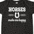 thumbnail image 4 of Inktastic Horses Make Me Happy Boys or Girls Baby Bodysuit, 4 of 5