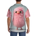 thumbnail image 3 of Wukai Adorable Pink Fluffy Birds Men's Casual Short-Sleeve Button Down Shirt,Cuban Shirts for Men,Mens Short Sleeve Dress Shirts-Small, 3 of 5