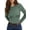 Army Green, variant on MOYIKO Crew Neck Long Sleeve Shirts for Women Fitted Thermal Undershirts Lightweight Trendy Tops