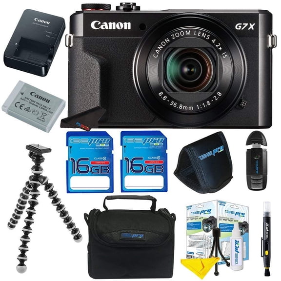 Canon PowerShot G7 X Mark II Digital Camera   Pixi-Basic Accessory Kit- International Version