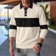 thumbnail image 1 of pstuiky camisas de hombre de manga larga, Camiseta de manga larga con solapa y botones de color liso para hombre Tops casuales para hombres s, 1 of 5
