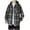 Black, variant on Mens Shirts Men's Flannel Plaid Hooded Jacket Button Down Sherpa Fleece Lined Long Sleeve Warm Y2k Heavyweight Coat