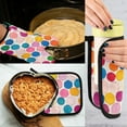 thumbnail image 5 of Yayeee Oven Mitts and Pot Holder Set of 4 Heat Resistant Kitchen Gloves Baking Hot Pad, Watercolor Circles, 5 of 5