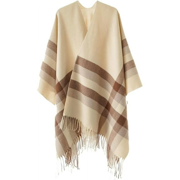 CoCoMangos Elegant Shawl Wraps for Women Vintage Pashmina Scarf for Women Large Poncho Warm Cardigan Coat Cape Blanket for Fall Winter