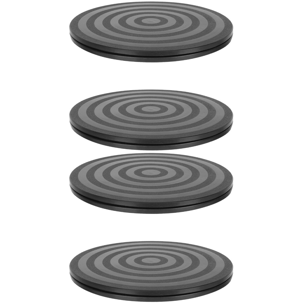 Hemoton 4-Pack Pottery Wheel Turntable Set, Rotating Plastic Clay Turntable for Sculpture, Carving, and Pottery Craft Tools