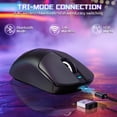 thumbnail image 3 of ATTACK SHARK X8SE Mouse with Grip Tape for Large Hand, 55g SUPERLIGHT, PixArt PAW3311 Gaming Sensor, BT/2.4G Wireless/Wired, Adjustable DPI up to 25000, 500mAh Battery (Black), 3 of 9