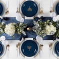 thumbnail image 4 of EcoQuality 8.6"inch Round Plastic Plates Blue Hanukkah Salad Plates with Gold Glitter Stamp Chanukah Menorah Design Hanukkah Party Disposable Dessert China Like Heavy Duty Dinner Plate (80 Pack), 4 of 4
