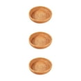 thumbnail image 2 of Thinsony Wicker Woven Round Snack Fruit Bowl Rattan Food Organizer Tray 25x5cm 3Set, 2 of 6