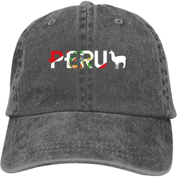 Peru Flag Llama Baseball Cap Vintage Adjustable Washed Hats Cowboy Hats Denim Dad Hat for Men Women Boy Girl