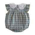 thumbnail image 6 of Lenago Toddler Ifant Baby Bodysuit Boys Girls Summer Sleeveless Cute Plaid Infants Clothes Fashion, 6 of 6