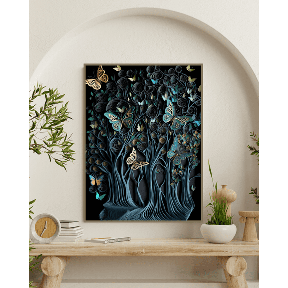 Papercraft Butterflies - Canvas Wall Art