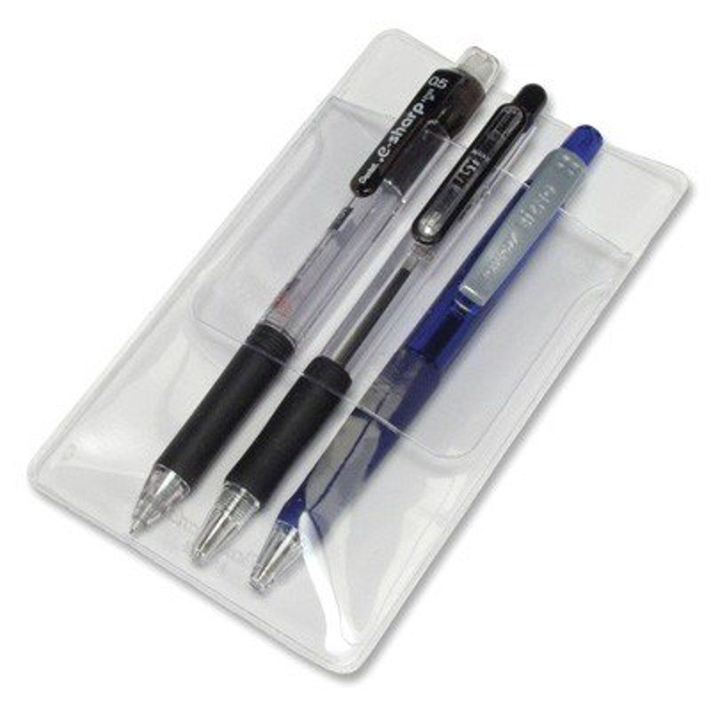 PencilThings Pocket Protector, Classic Transparent 12 Pack Walmart