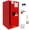 12 gal red, variant on Flammable Safety Cabinet, 35" Double-Walled Steel Fireproof Cabinet with 3-Point Lock, 24 Gal, Yellow Industrial Chemical Storage Cabinet for Lab, Workshop, Garage