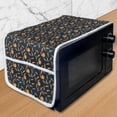 thumbnail image 1 of Tangerine Microwave Oven Cover, Repetitive Pattern with Swirling Branches Citrus Fruits, Water Resistant Organizer with Pockets for Kitchen, 36" x 12", Dark Night Blue Marigold, by Ambesonne, 1 of 4