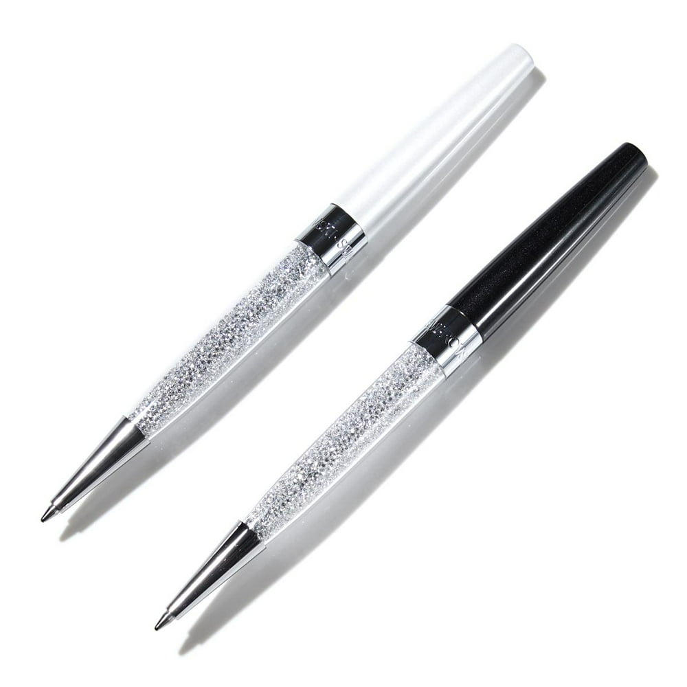 Swarovski Crystalline Stardust Pen, Set of 2 Black and White 5135990