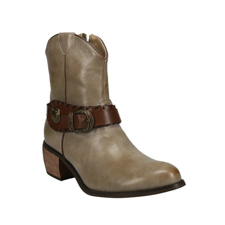 

Roper Womens Mae Round Toe Cowboy Ankle Boots