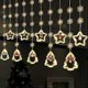thumbnail image 2 of LED Light Curtain with 8 Modes, USB Christmas Decoration for Windows, Mood Lighting for Parties and Interior, 2 of 5