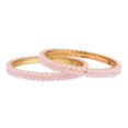 thumbnail image 5 of Efulgenz Indian Beaded Bangles Faux Pearl Bracelet Bangle Set for Women Indian Wedding Bridal Bollywood Handcrafted Bangle Bracelets Fashion Jewelry (2 Pcs) Size 2.6, 5 of 7