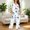 1-White, variant on Njagoc3 Womens Pajama Set 2 Piece Short Sleeve Top and Shorts Pjs Cute Lightweight Pj Sets Soft Lounge Set with Pockets