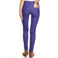 thumbnail image 3 of Women's Cotton Blend Full Length Jeggings Stretchy Skinny Pants Jeans Leggings, 3 of 3