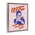 thumbnail image 2 of Stupell Industries Modern Coffee Makes Everything Better Gray Floating Frame Canvas Art, 25 x 31, by The Prints Vibe, 2 of 8