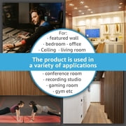 Art3d 3D Fluted Acoustic Wood Wall Panels, Cherry, 23.6'' x 47.2'', MDF, 4-Piece
