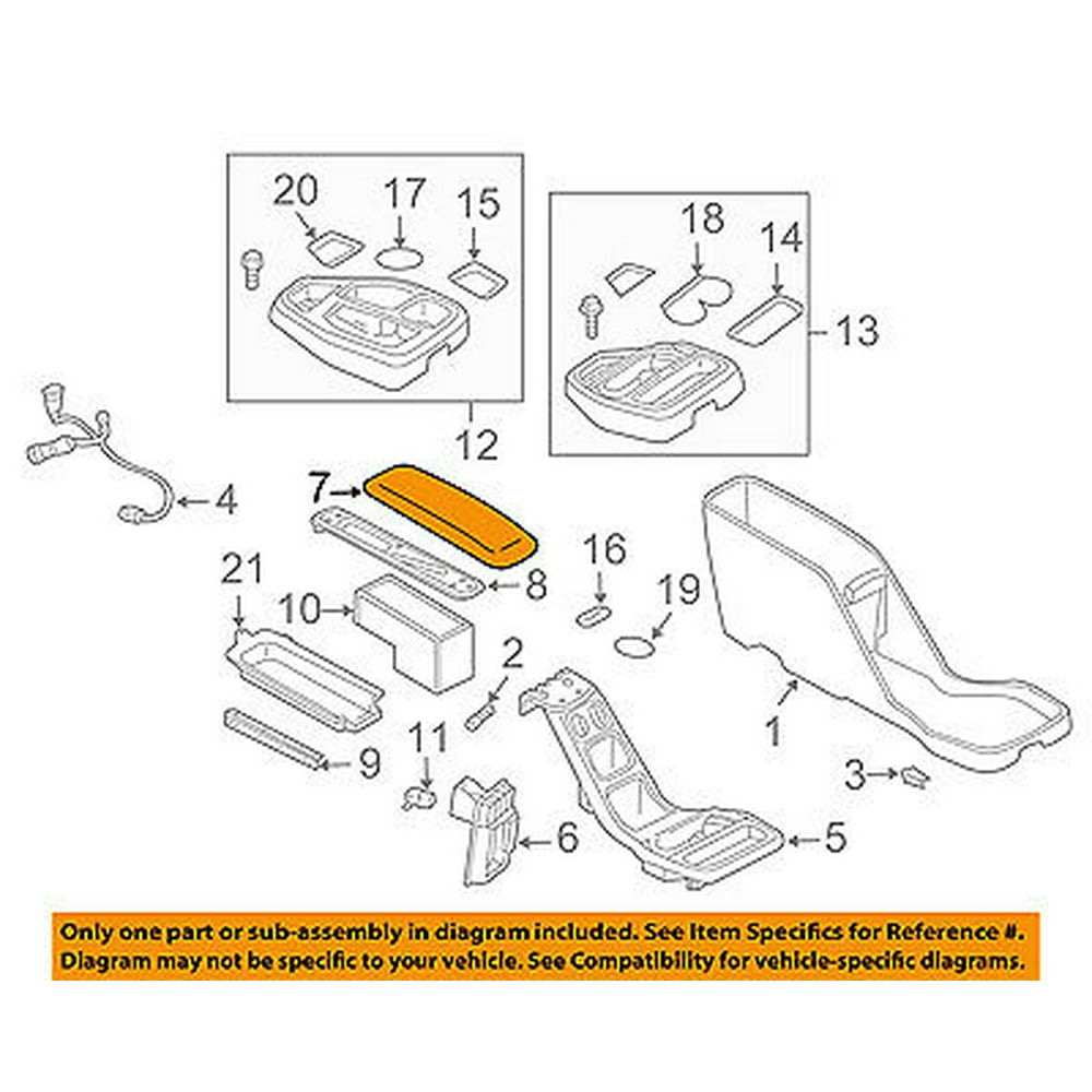 Dodge CHRYSLER OEM Dakota Center ConsoleArmrest Top Cover Lid Pad