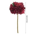 thumbnail image 3 of Luxcidy Artificial Flower Single Focal Edge Hydrangea Flower, Silk Fall Flowers Artificial Silk Dried Hydrangea Artificial Fall Florals Bouquet, for Home Wedding Party Table Decor(Red), 3 of 5
