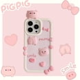 thumbnail image 5 of Las Cajas Del Teléfono Kawaii Se Aplican Al Iphone 14pro Max,Caja Del Teléfono Del Cerdo Rosa De Dibujos Animados Lindo Funda Divertida Única Caja Del Teléfono 3d Cubierta De Silic, 5 of 5
