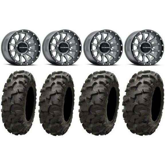 Raceline Trophy 14" Grey Wheels 28" Blackwater Tires Polaris RZR XP 1000 / PRO XP / Ranger XP 900/1000