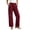 Wine, variant on Tsivenald Womens Cargo Jeans High Waist Multi Utility Pockets Loose Straight Leg Classic Denim Workwear Trousers
