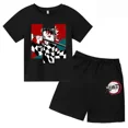 thumbnail image 3 of Conjunto de camiseta y pantalones cortos con estampado de Kamado Nezuko de Demon Slayer para adolescentes y niños, ropa de manga corta para niños y niñas, 3 of 5