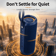 thumbnail image 3 of Portable Bluetooth Speaker RGB IPX6 Waterproof, 15W Loud Sound, Deep Bass, Bluetooth 5.3 Wireless Stereo Pairing 15H Playtime, for Home/Outdoor/Party/Beach, Birthday Gift (Blue), 3 of 9