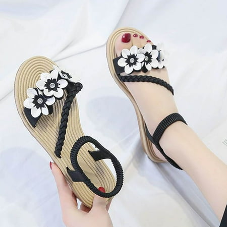 

Slide Sandal Footbeds Summer Sandals Casual Flower Open-toe Flats Sandals Up to 40% off