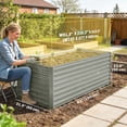 thumbnail image 3 of Outsunny Galvanized Raised Garden Bed, 5' x 3' x 2' Planter Box Light Grey, 3 of 10
