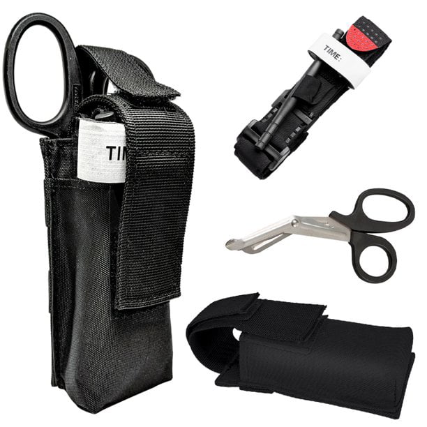 Medical Molle Pouch for Tourniquet & Trauma Shears First Aid Kits Flashlight Bag 