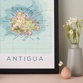 thumbnail image 2 of Personalised Antigua Map Framed A4 Print, 2 of 3