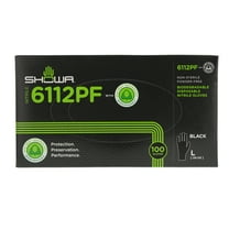 Showa Disposable Gloves,Nitrile,L,PK100 6112PFL