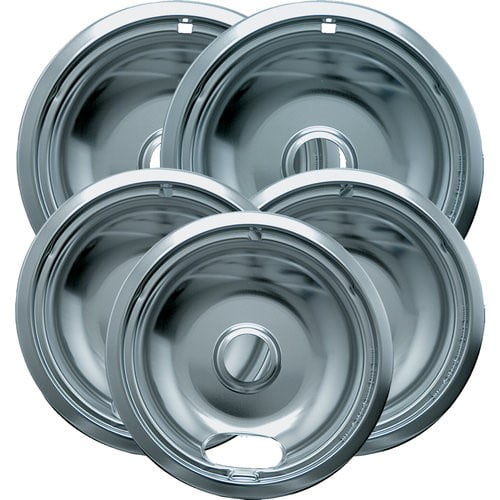 Range Kleen Range Accessories 6 in. 3-Small and 8 in. 2-Large Drip Bowl Plated (5-Pack) 12565X