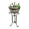 thumbnail image 1 of Galvanized Metal Standing Beverage Cooler Tub with Liner, 1 of 5