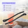 thumbnail image 4 of Unique Bargains 4Pack 6.2' Stainless Steel Spoon Straw Drinking Straw Spoon with Filter Black, 4 of 6