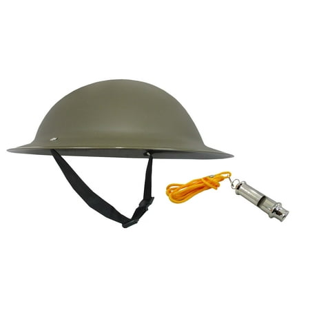 Adult Ally Army Helmet and Trench Whistle Costume, Multicolor, One