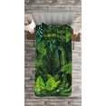 thumbnail image 3 of Ambesonne Plant Quilted Bedspread Set 2 Pcs, Green Untouched Nature, Twin Size, Forest Green, 3 of 3