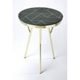 thumbnail image 1 of Beaumont Lane Table d'Appoint en Marbre et Laiton Vert, 1 of 6