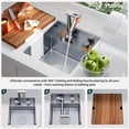 thumbnail image 5 of TORVA RV Kitchen Sink, 13 x 15 x 7 Inch Undermount Bar Sink 16 Gauge Stainless Steel Single Bowl Sink with Foldable Faucet Cutting Board, Grey, 5 of 8