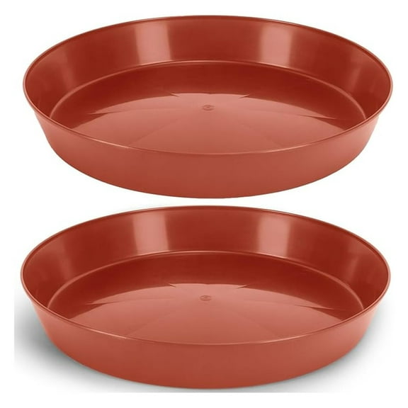 Plant Saucers 16 Inch (2-Pack) - Terra Cotta - Made in USA