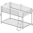 thumbnail image 6 of Zimtown Twin-over-Twin Low Profile Junior Bunk Bed, Gray, 6 of 8