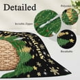 thumbnail image 2 of Black Green Christmas Pillow Covers, Linen Long Throw Pillow Case, Xmas Tree Stars Snowflake Winter Holiday Pillow Protector Decorative Cushion Cover for Living Room/Bedroom 20" x 30", 2 of 8